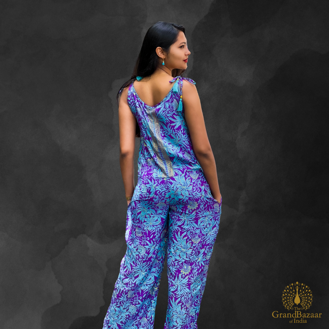Women’s Silk Jumpsuit – Free Size (SILK-JUMPSUIT-04-JL25)