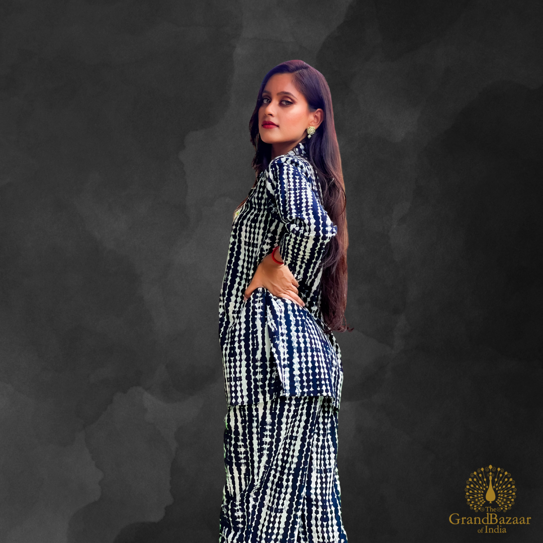 Elegant Black Cotton Co-ord Set (CST-23-S24)