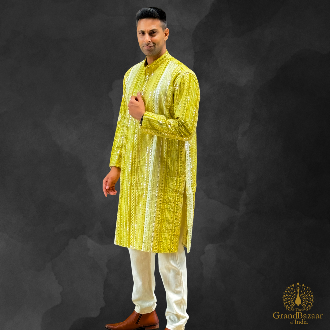 Man's kurta with Mirror work 01 s24