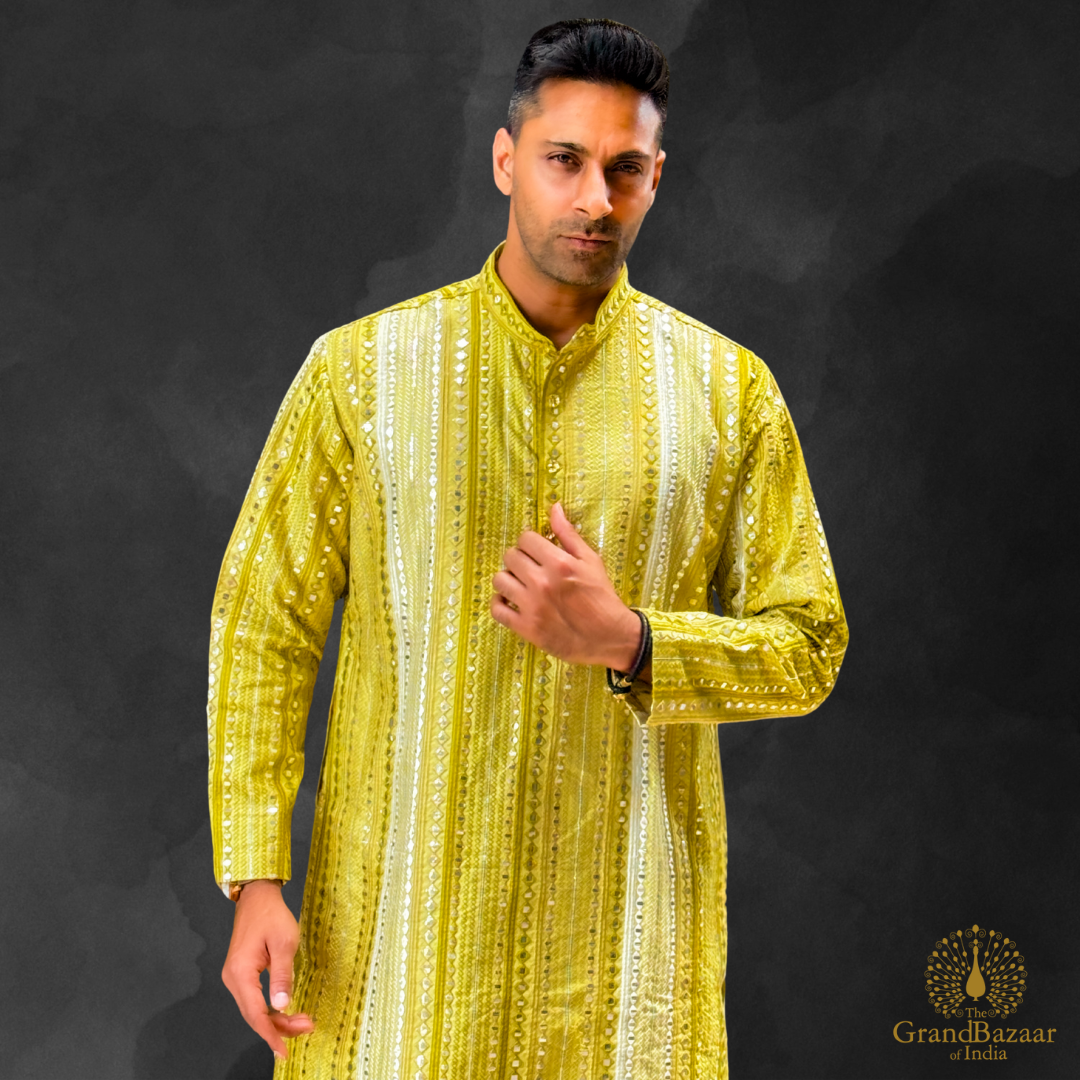 Man's kurta with Mirror work 01 s24
