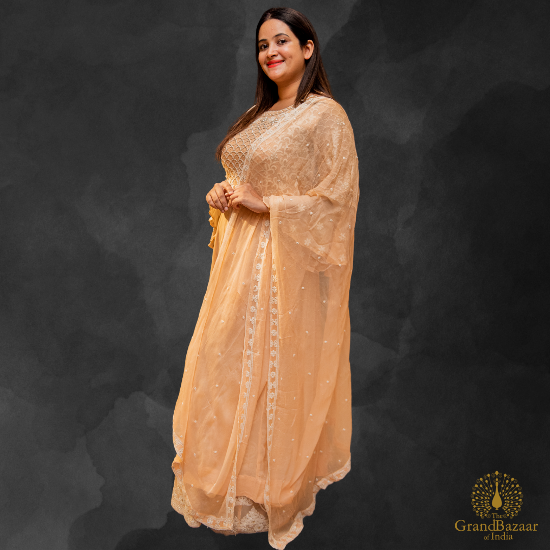 Full Embroidery Kurti with palazzo pant and dupatta