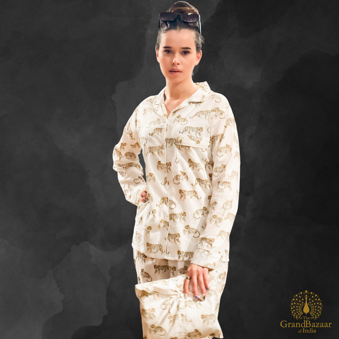 Golden Tiger Majesty Cotton Night Suit Set (NIGHT-SUIT-06-FEB26)