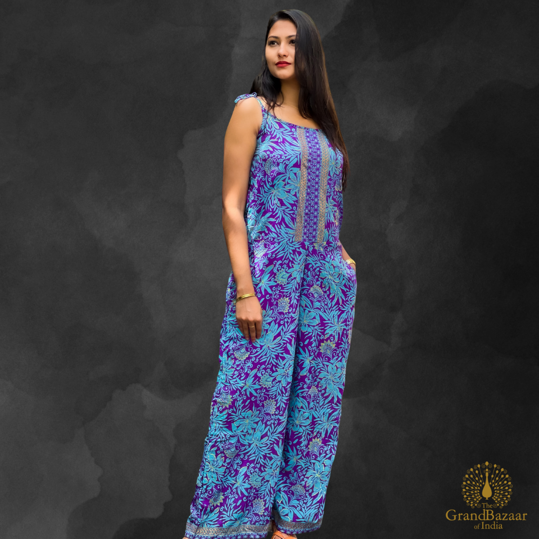 Women’s Silk Jumpsuit – Free Size (SILK-JUMPSUIT-04-JL25)