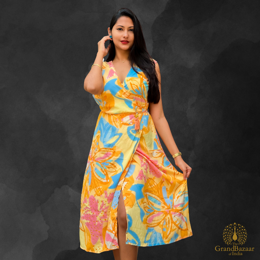 Silk Free-Size Wrap Dress
(MEDIUM-WRAP-DRESS-03-JL25)