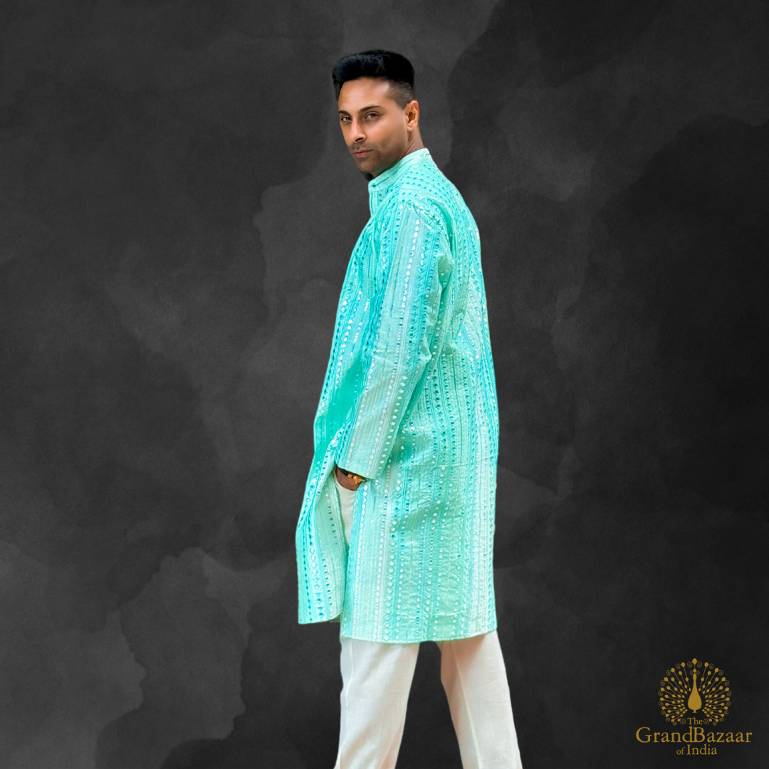 Man's Kurta with Mirror Work 05 S24