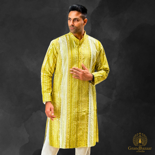 Man's kurta with Mirror work 01 s24