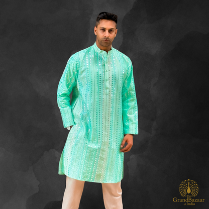 Man's Kurta with Mirror Work 05 S24