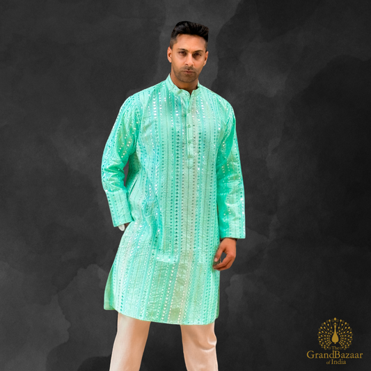 Man's Kurta with Mirror Work 05 S24