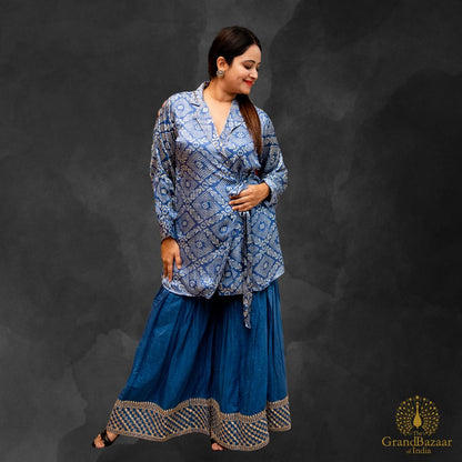 Blue Kurti with Plazzo