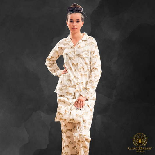 Golden Tiger Majesty Cotton Night Suit Set (NIGHT-SUIT-06-FEB26)