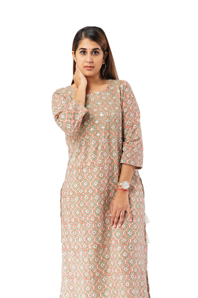 Kurti with White Pants