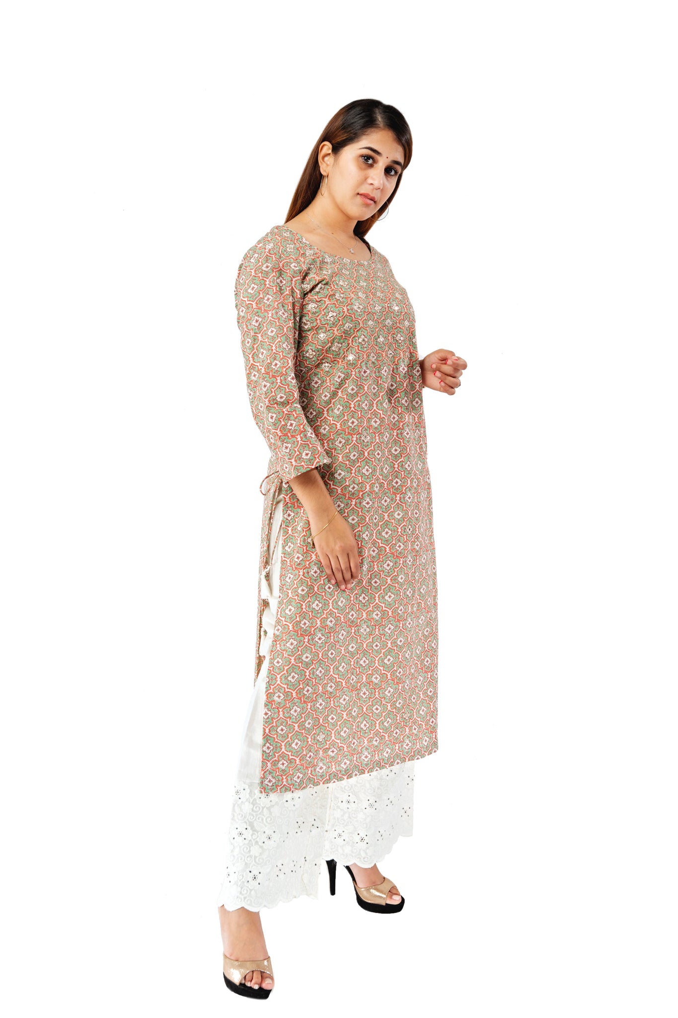 Kurti with White Pants