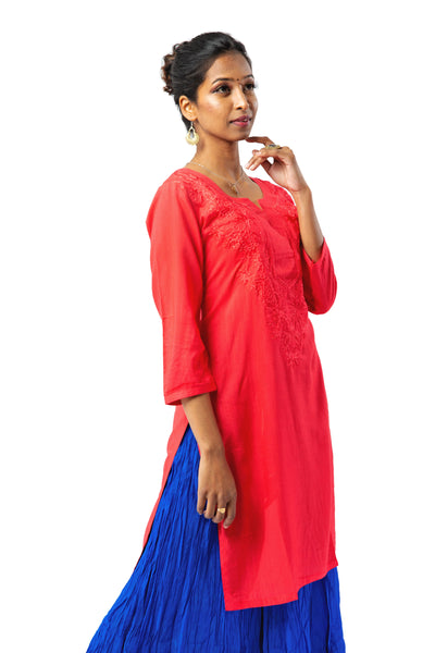 Short Red Kurti