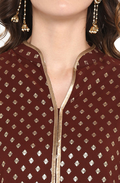 Brown Aline Kurti