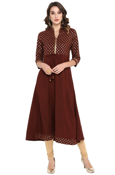 Brown Aline Kurti