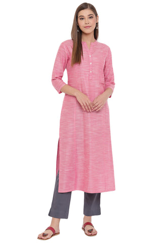 Pink Straight Kurti