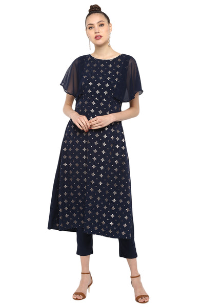 Dark Blue Kurti set