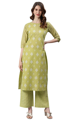 Green Kurti Set
